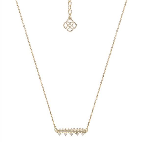 Kendra Scott Jewelry - NEW Kendra Scott Anissa Necklace gold with CZ bar
